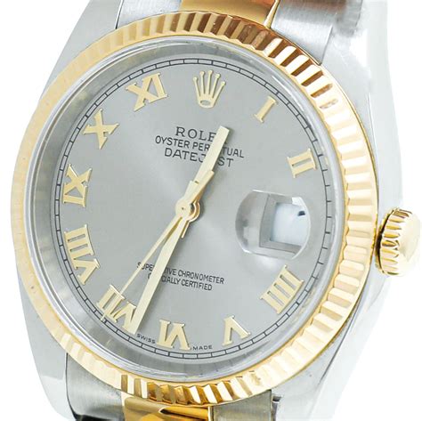 rolex datejust gold roman numerals